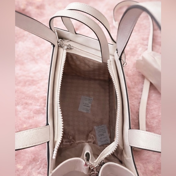 Karl Lagerfeld White & Pink Embellished Satchel Crossbody with Heart Details 🩷 - Picture 17 of 17